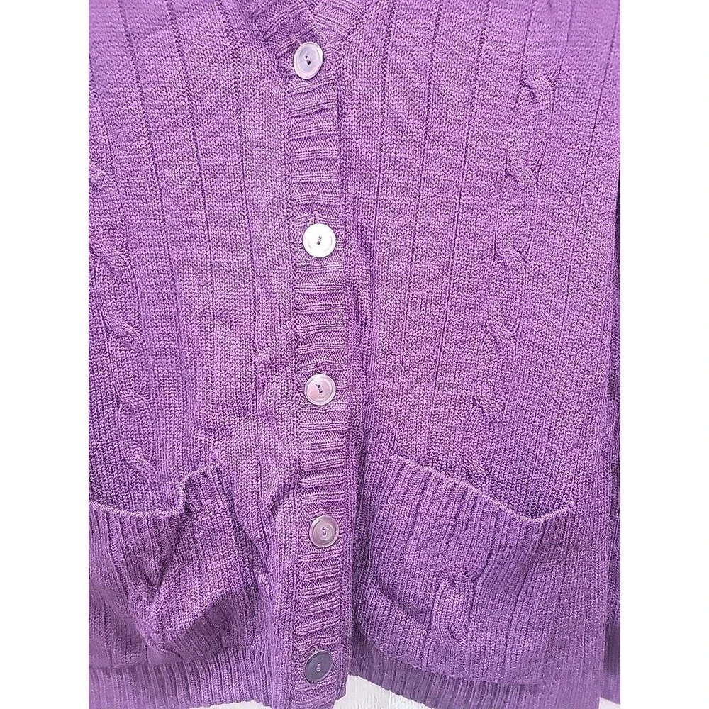 Vintage  Persephone Jones‎ Sweater Purple Cardigan Sz L RARE